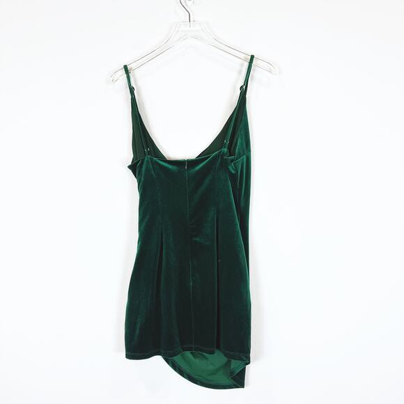 Lovers + Friends Velvet Faux Wrap Mini Slip Dress Womens Size Medium Sexy Event - Picture 7 of 10